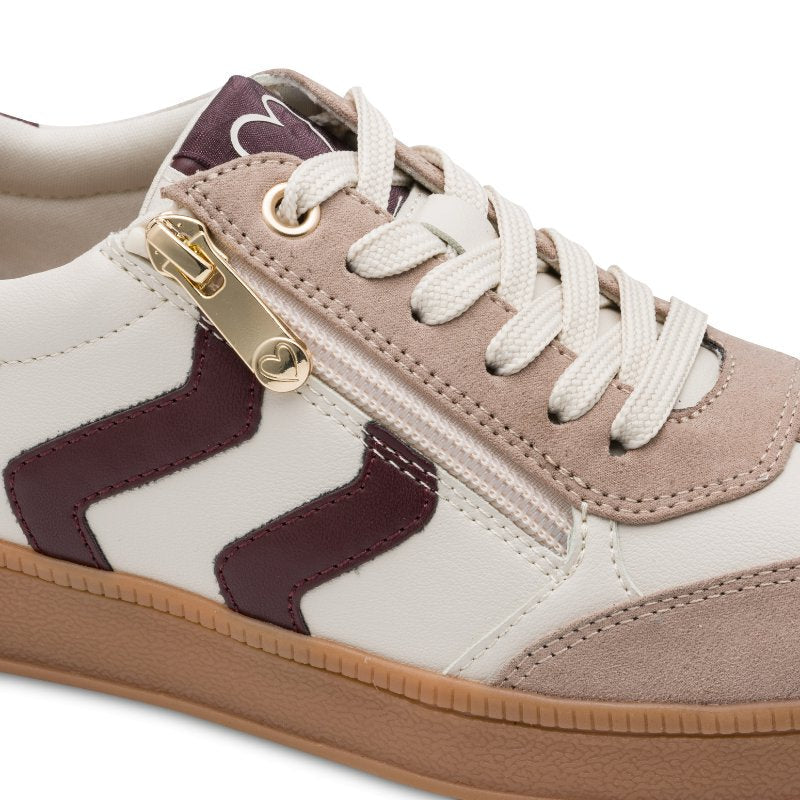 Marco Tozzi Womens Marco Tozzi Womens Cream Side Zip Fashion Trainer 2-23739-44