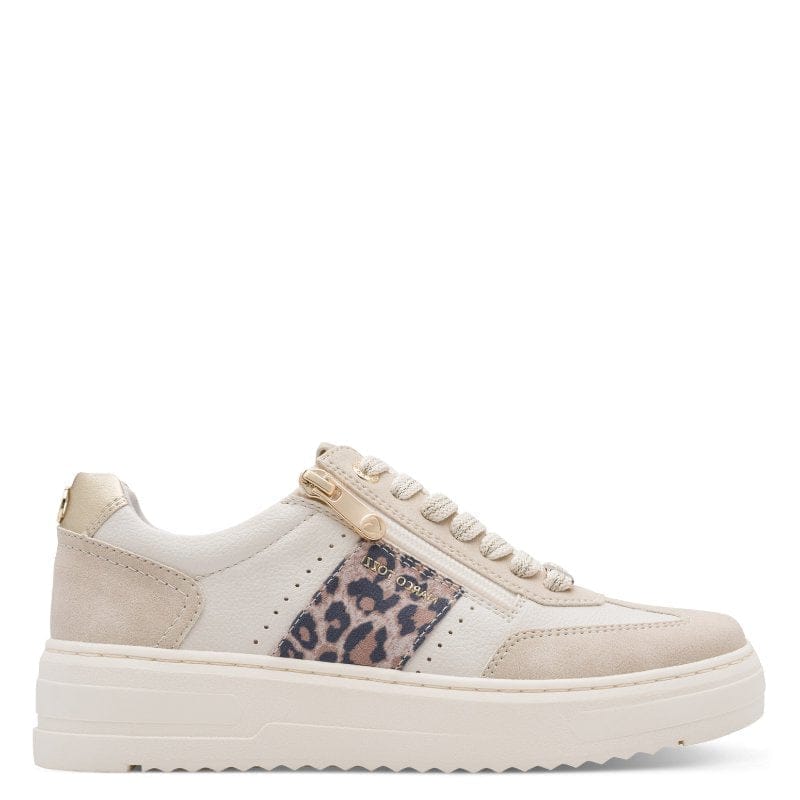 Marco Tozzi Womens Marco Tozzi Womens Cream Side Zip Fashion Trainer 2-23766-46
