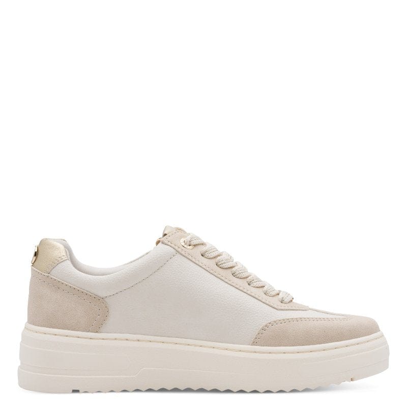 Marco Tozzi Womens Marco Tozzi Womens Cream Side Zip Fashion Trainer 2-23766-46