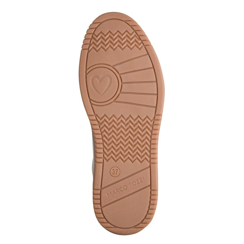 Marco Tozzi Womens Marco Tozzi Womens Cream Side Zip Fashion Trainer 2-83706-46