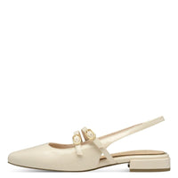 Marco Tozzi Womens Marco Tozzi Womens Cream Slingback Shoe 2-29409-44