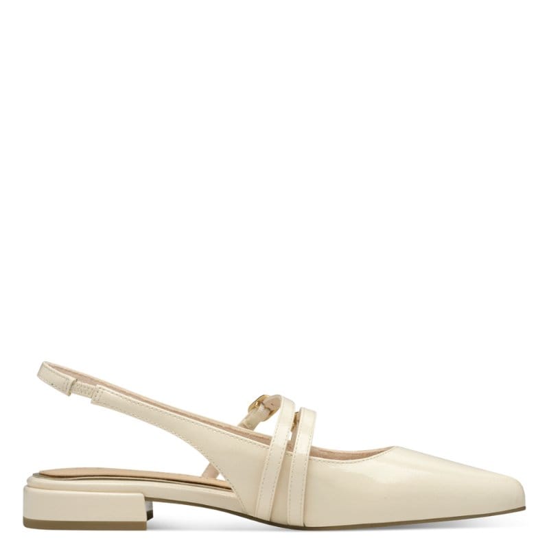 Marco Tozzi Womens Marco Tozzi Womens Cream Slingback Shoe 2-29409-44
