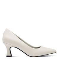 Marco Tozzi Womens Marco Tozzi Womens Cream Slip On Low Heel Court Shoes 2-22420-42