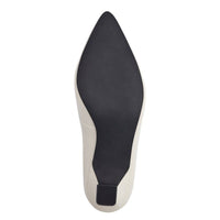 Marco Tozzi Womens Marco Tozzi Womens Cream Slip On Low Heel Court Shoes 2-22420-42