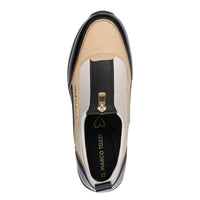 Marco Tozzi Womens Marco Tozzi Womens Cream Zip Fashion Trainer 2-24780-45