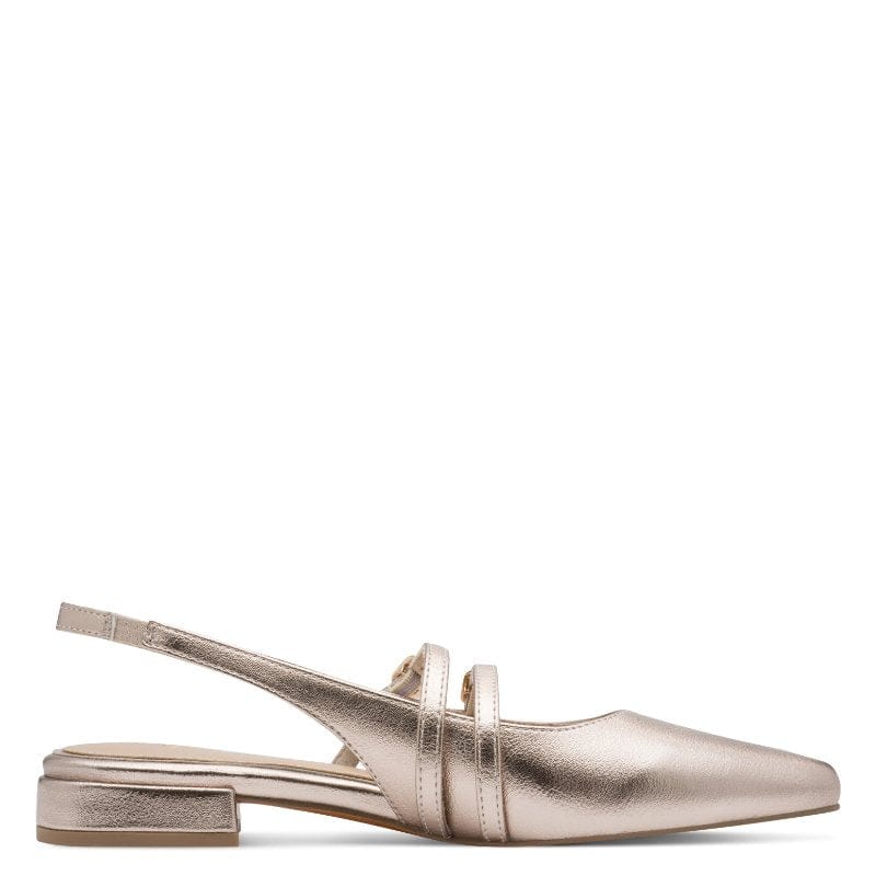 Marco Tozzi Womens Marco Tozzi Womens Gold Buckle Slip On Sandal 2-29409-44