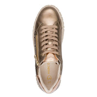 Marco Tozzi Womens Marco Tozzi Womens Gold Lace Up Fashion Trainer 2-23701-42