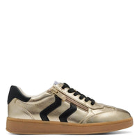 Marco Tozzi Womens Marco Tozzi Womens Gold Lace Up Fashion Trainer 2-23739-44