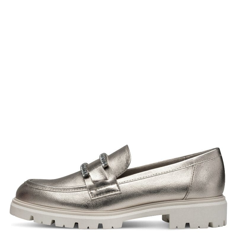 Marco Tozzi Womens Marco Tozzi Womens Gold Platinum Loafer - 2-24701-44