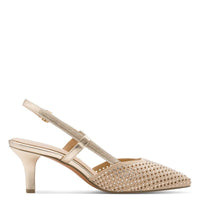 Marco Tozzi Womens Marco Tozzi Womens Gold Pointed Slingback Shoe 2-29667-46