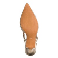 Marco Tozzi Womens Marco Tozzi Womens Gold Pointed Slingback Shoe 2-29667-46