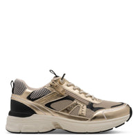 Marco Tozzi Womens Marco Tozzi Womens Gold Side Zip Fashion Trainer 2-23756-46