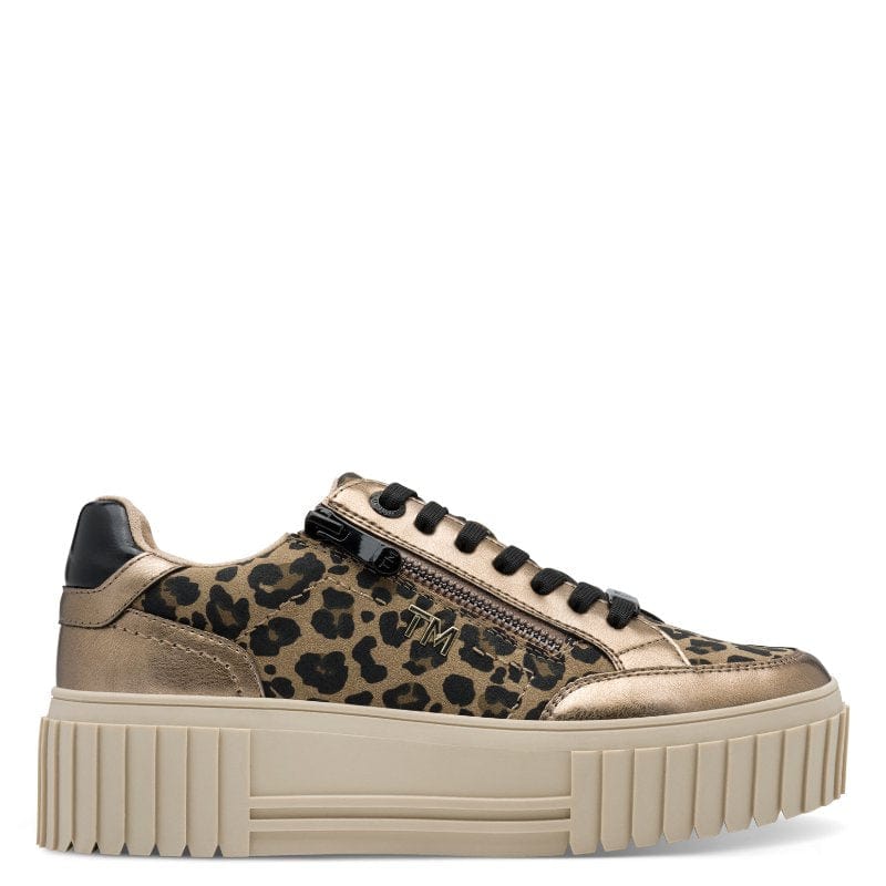 Marco Tozzi Womens Marco Tozzi Womens Gold Side Zip Fashion Trainer 2-23760-45