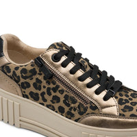 Marco Tozzi Womens Marco Tozzi Womens Gold Side Zip Fashion Trainer 2-23760-45