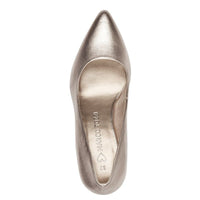 Marco Tozzi Womens Marco Tozzi Womens Gold Slip On Low Heel Court Shoes 2-22420-42