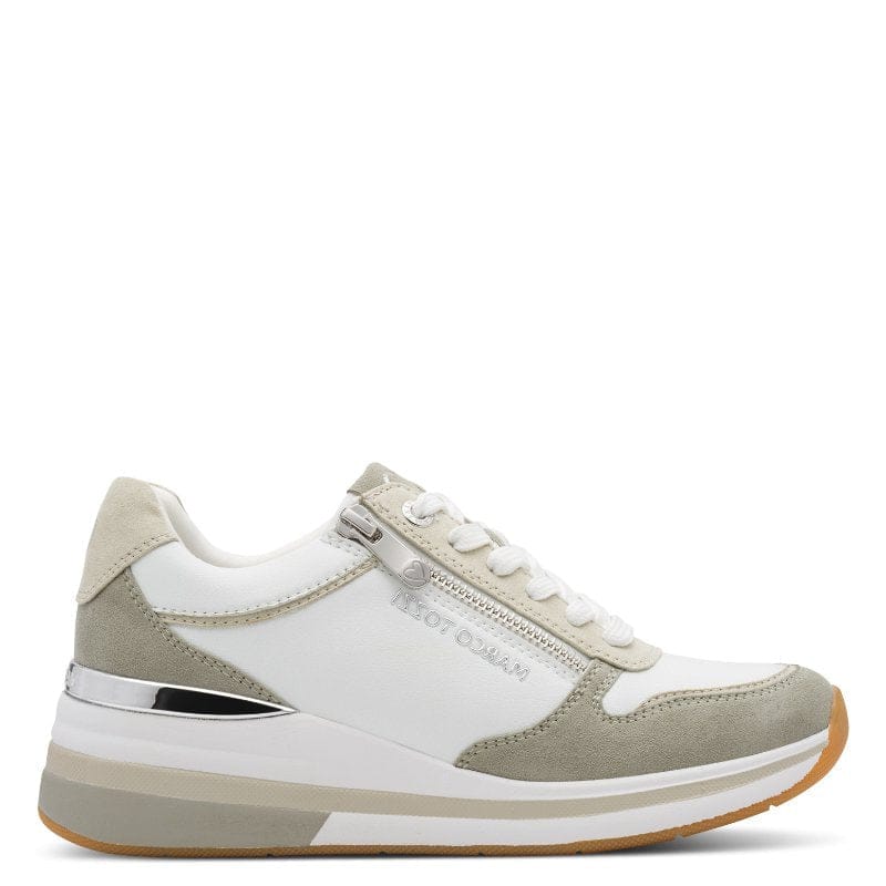 Marco Tozzi Womens Marco Tozzi Womens Green Side Zip Fashion Trainer 2-23764-46