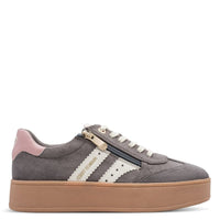 Marco Tozzi Womens Marco Tozzi Womens Grey Side Zip Fashion Trainer 2-23716-47