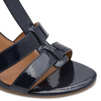 Marco Tozzi Womens Marco Tozzi Womens Navy High Heels Slip On Sandal 2-28333-46