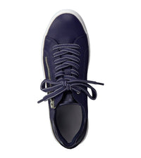 Marco Tozzi Womens Marco Tozzi Womens Navy Lace Up Side Pattern Fashion Trainer - 2-23718-42