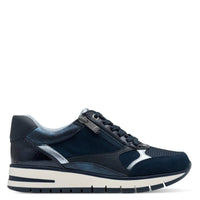 Marco Tozzi Womens Marco Tozzi Womens Navy Side Zip Fashion Trainer 2-23744-45