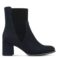 Marco Tozzi Womens Marco Tozzi Womens Navy Side Zip High Ankle Boots 2-25392-41