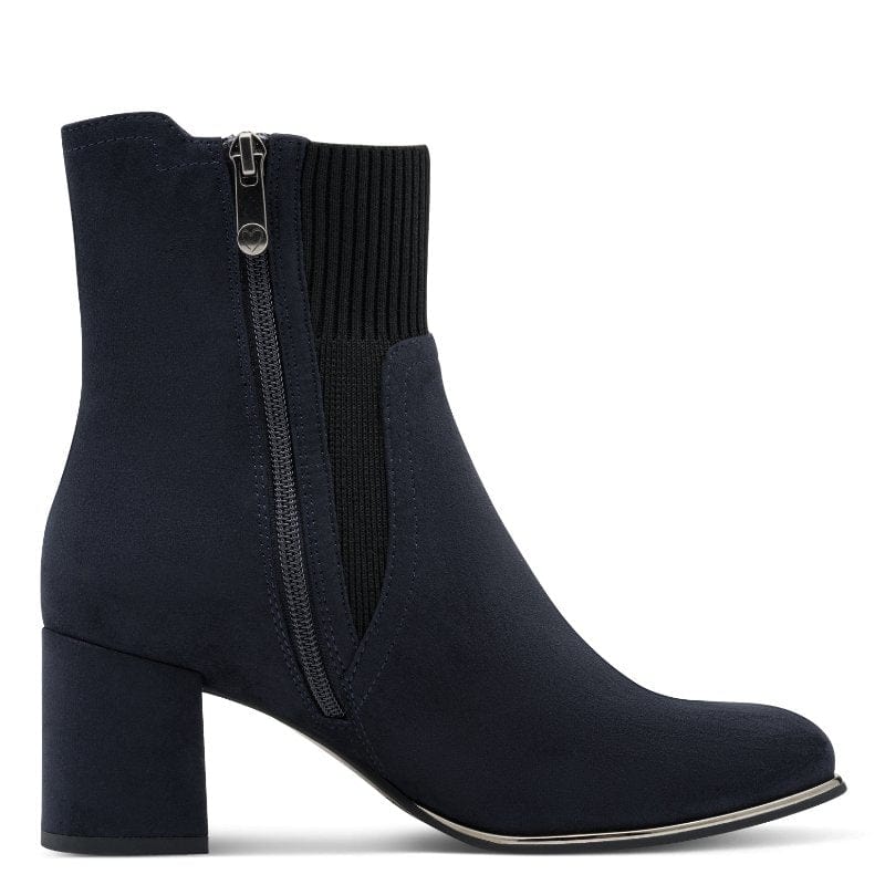 Marco Tozzi Womens Marco Tozzi Womens Navy Side Zip High Ankle Boots 2-25392-41