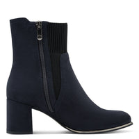 Marco Tozzi Womens Marco Tozzi Womens Navy Side Zip High Ankle Boots 2-25392-41
