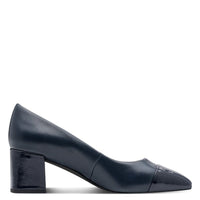 Marco Tozzi Womens Marco Tozzi Womens Navy Slip On Block Heel Shoe 2-22428-47