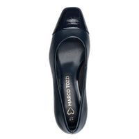 Marco Tozzi Womens Marco Tozzi Womens Navy Slip On Block Heel Shoe 2-22428-47