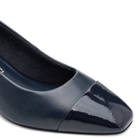 Marco Tozzi Womens Marco Tozzi Womens Navy Slip On Block Heel Shoe 2-22428-47