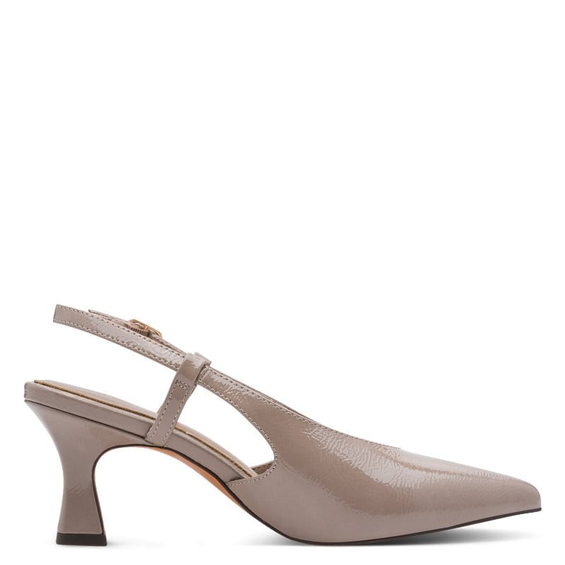 Marco Tozzi Womens Marco Tozzi Womens Patent Nude Slingback Shoe 2-29609-47