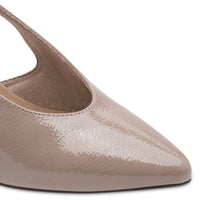 Marco Tozzi Womens Marco Tozzi Womens Patent Nude Slingback Shoe 2-29609-47