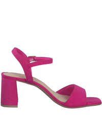 Marco Tozzi Womens Marco Tozzi Womens Pink Suede Block Heel Sandal - 2-28333-42