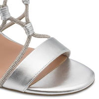 Marco Tozzi Womens Marco Tozzi Womens Silver High Heels Slip On Sandal 2-28388-46