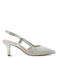 Marco Tozzi Womens Marco Tozzi Womens Silver Pointed Slingback Shoe 2-29667-46