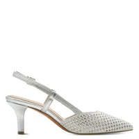 Marco Tozzi Womens Marco Tozzi Womens Silver Pointed Slingback Shoe 2-29667-46