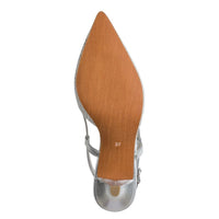 Marco Tozzi Womens Marco Tozzi Womens Silver Pointed Slingback Shoe 2-29667-46