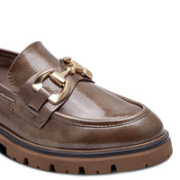 Marco Tozzi Womens Marco Tozzi Womens Taupe Patent Slip On Shoe 2-24700-43