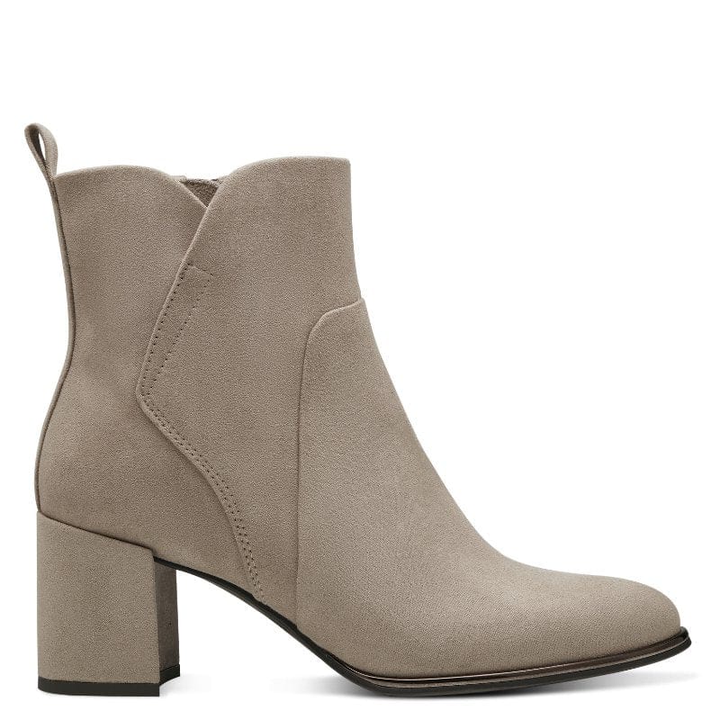 Marco Tozzi Womens Marco Tozzi Womens Taupe Side Zip Ankle Boot 2-25095-41