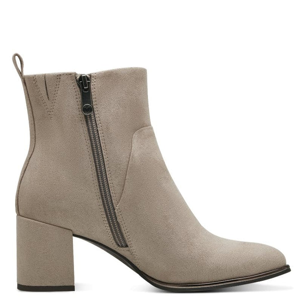 Marco Tozzi Womens Marco Tozzi Womens Taupe Side Zip Ankle Boot 2-25095-41