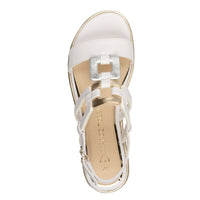 Marco Tozzi Womens Marco Tozzi Womens White Buckle Slip On Sandal 2-28106-44