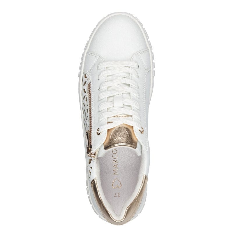 Marco Tozzi Womens Marco Tozzi Womens White Comb Detailed Fashion Trainer 2-23701-42