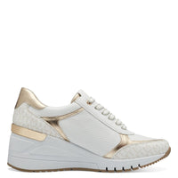 Marco Tozzi Womens Marco Tozzi Womens White Comb Fashion Trainer 2-23738-41