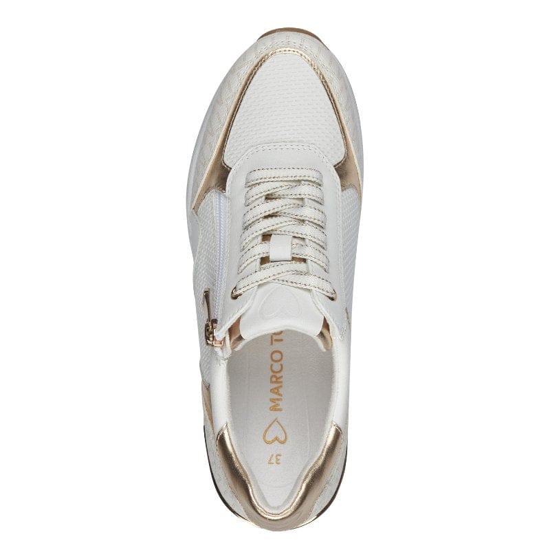 Marco Tozzi Womens Marco Tozzi Womens White Comb Fashion Trainer 2-23738-41