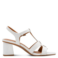 Marco Tozzi Womens Marco Tozzi Womens White High Heels Slip On Sandal 2-28333-46
