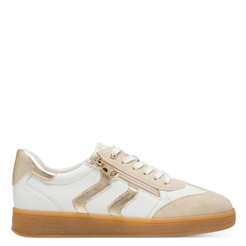 Marco Tozzi Womens Marco Tozzi Womens White Side Zip Fashion Trainer 2-23739-44