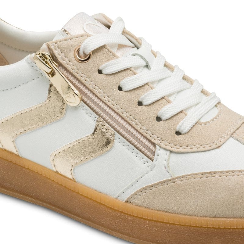 Marco Tozzi Womens Marco Tozzi Womens White Side Zip Fashion Trainer 2-23739-44