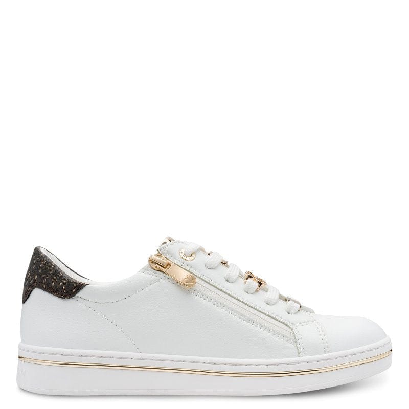 Marco Tozzi Womens Marco Tozzi Womens White Side Zip Fashion Trainer 2-23745-46