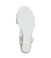 Marco Tozzi Womens Marco Tozzi Womens White Wedge Heel Summer Sandal - 2-28349-42