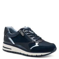 Marco Tozzi Womens NAVY / 4UK Marco Tozzi Womens Navy Side Zip Fashion Trainer 2-23744-45